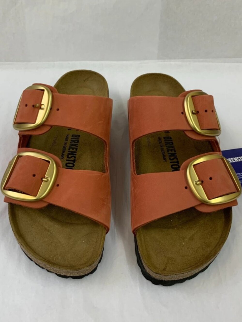 Birkenstock Arizona Big Buckle Mars Red Nubuck Leather Narrow Width Sandals